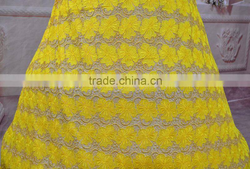 Fashion Pretty European Heavy cord flower lace beaded lace swiss chemical lace