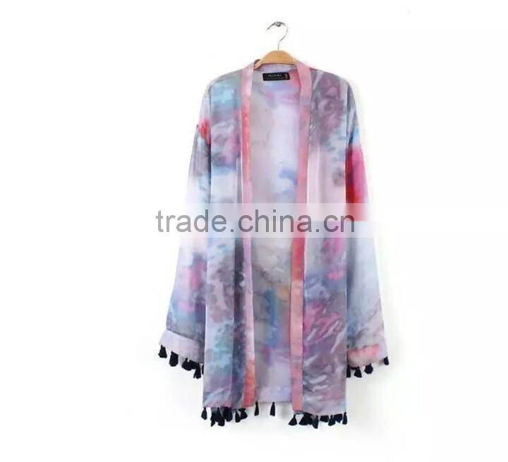High Quality Sexy Beachwear Polyester Chiffon Fashion Kaftan