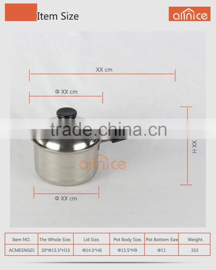 Hot sale normal design sauce pot with bakelite handle