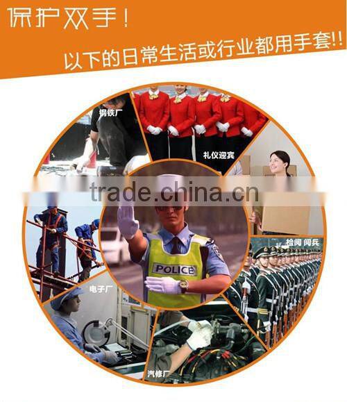 white cotton hand gloves