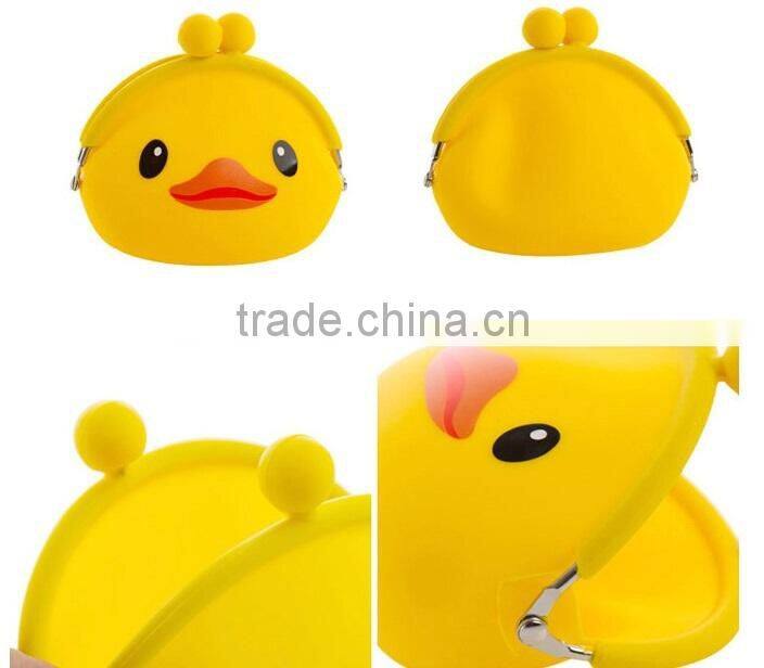 Hot style lovely mini coin purse soft circular cartoon silicone coin purse