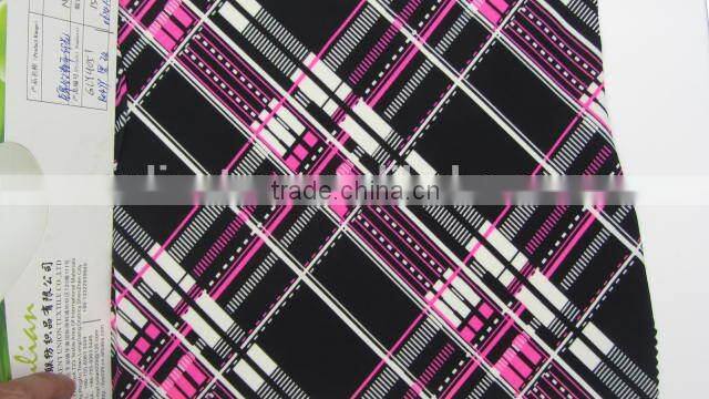 rose red black square Spandex print nylon oversleeve fabric legging