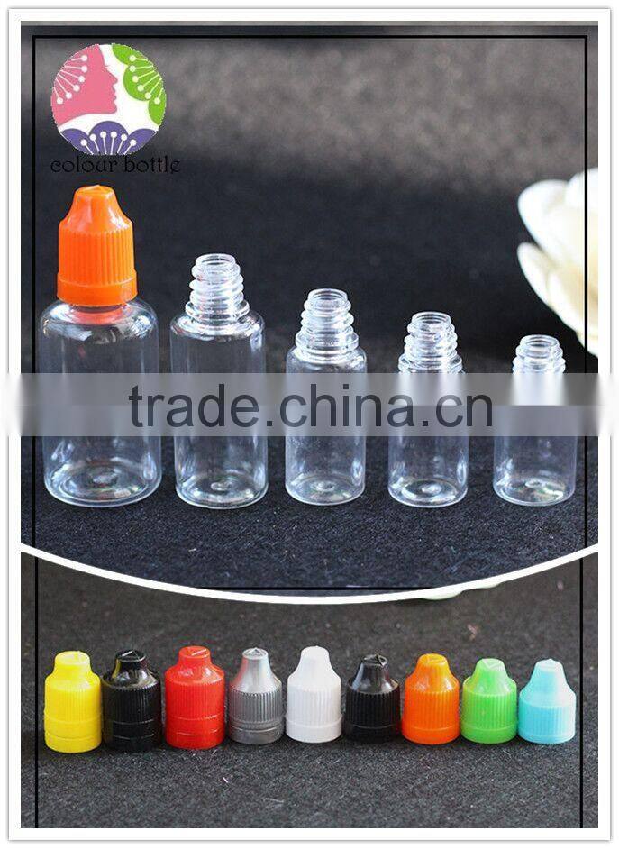 trade assurance childproof PET Plastic dropper bottle& thin insert for e-liquid e-cigarette