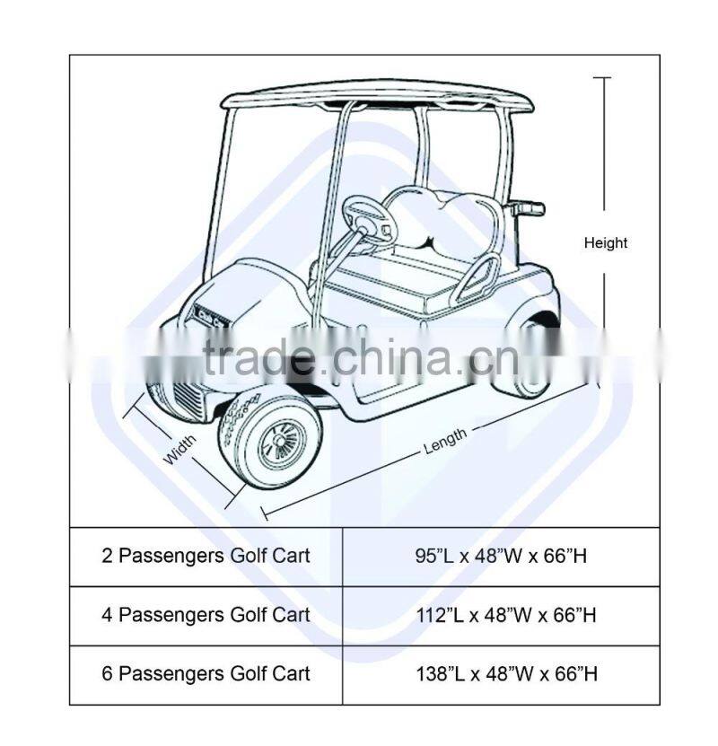 Nice design promotion 4 person golf car cover