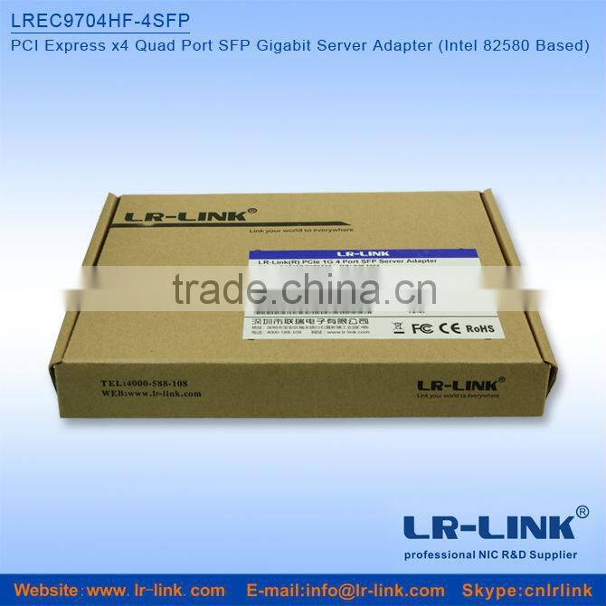 LR-LINK LREC9704HF-4SFP Intel 82580 PCI Expressx4 Gigabit SFP Quad port SFPnetwork card