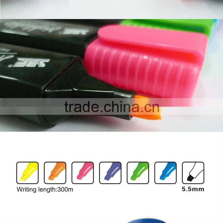 Hot sale flat shape fluorescent highlighter item 506