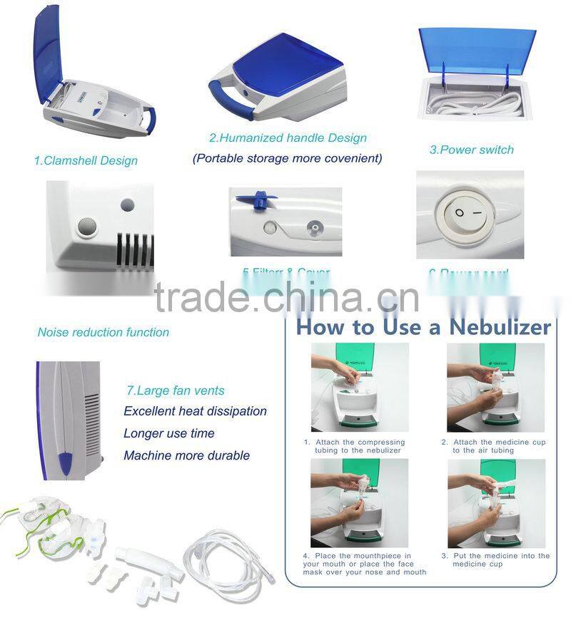 large capacity medical piston compressor heavy duty nebulizer