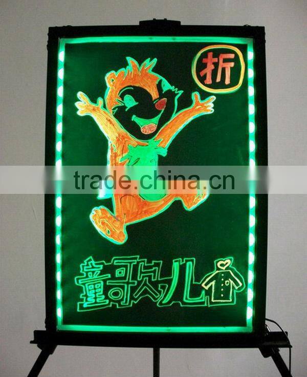 Aluminium alloy led board writing with 50x70cm tempering glass