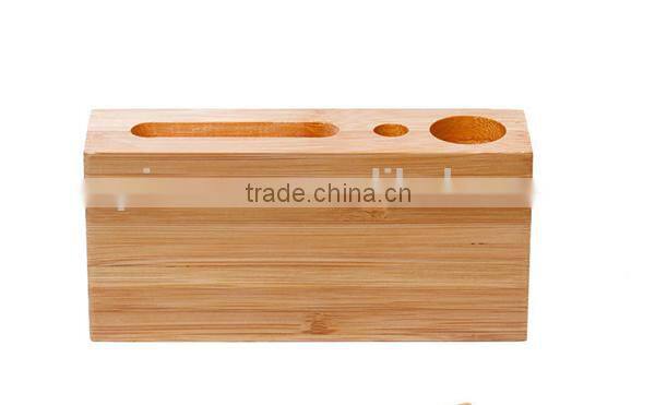 Hand made bamboo pen holder,office multifunctional stationery stand, cellphone holder