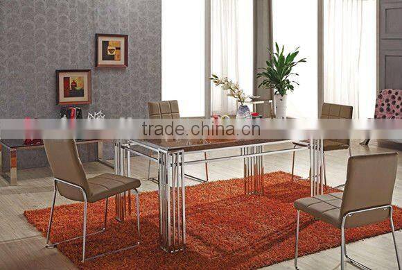 stainless steel dining table and chair sets