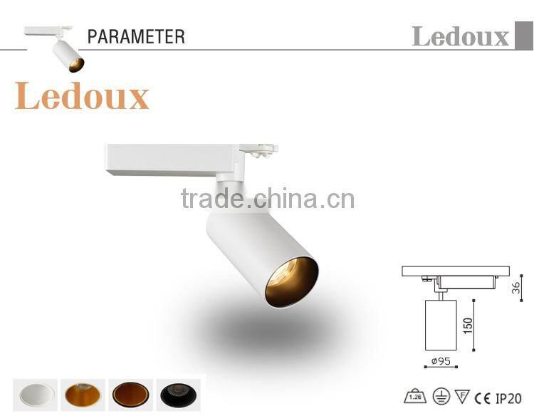 High lumen clothing store led track light housing 40w with HEP driver