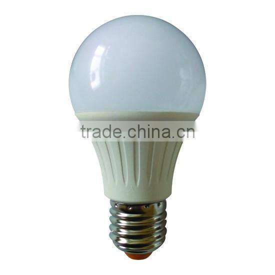 High quality plastic and aluminum body 5w led a60 e27 bulb