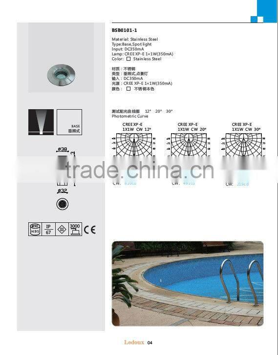 Fashion outdoor led underground light with waterproof IP67