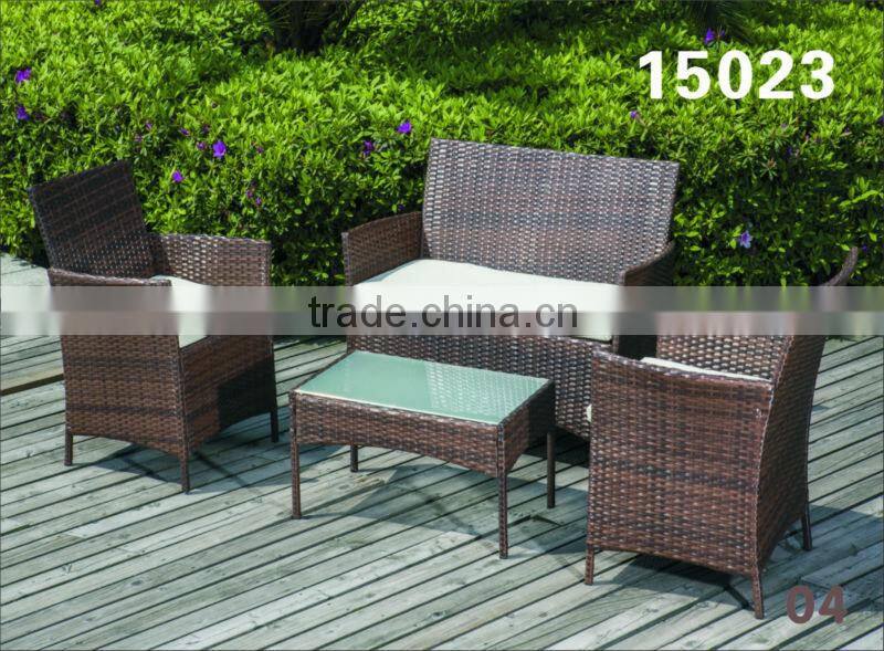 PE rattan set wicker Aluminium garden sofa set