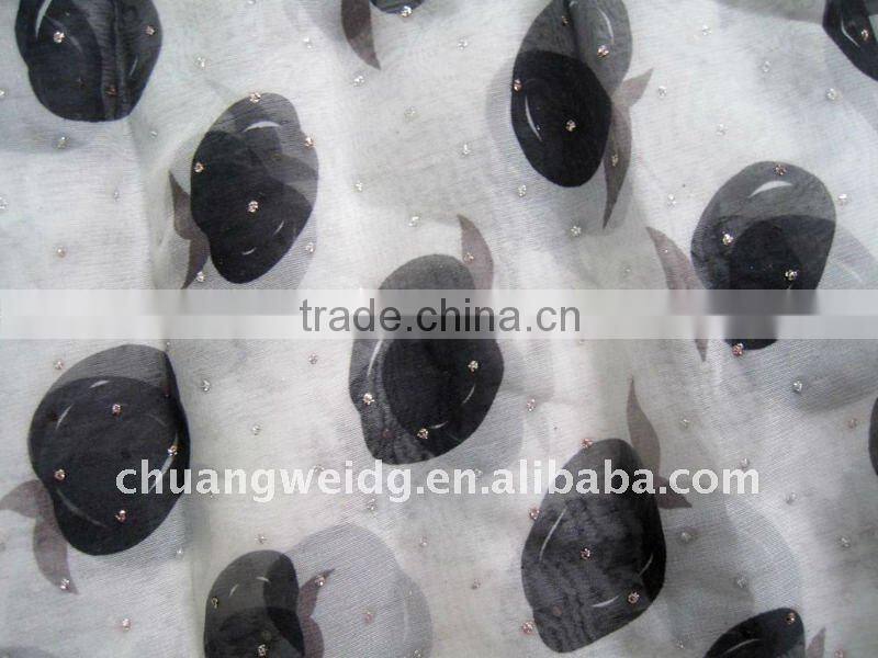 Beautiful printed chiffon fabric