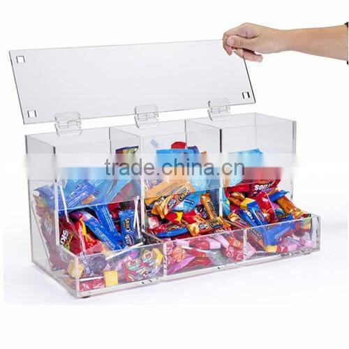 3 tiers clear stackable acrylic candy display case,acrylic candy box,acrylic candy bins wholesale