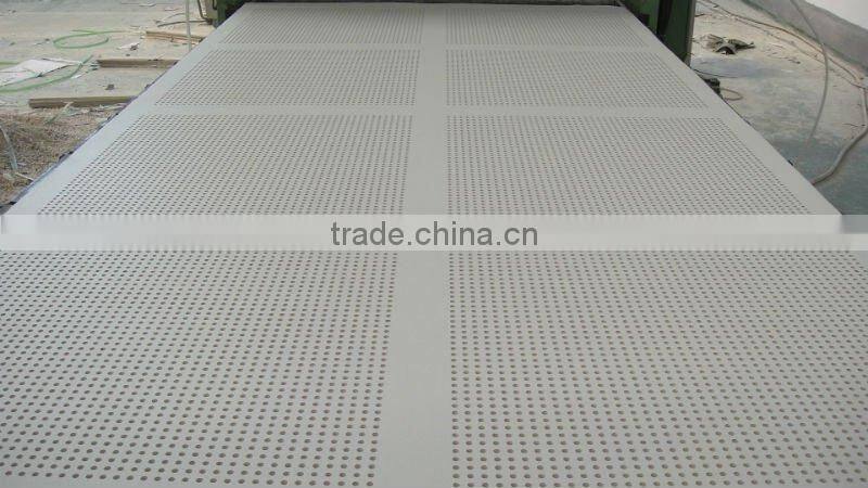perforated plasterboard with PVC coating