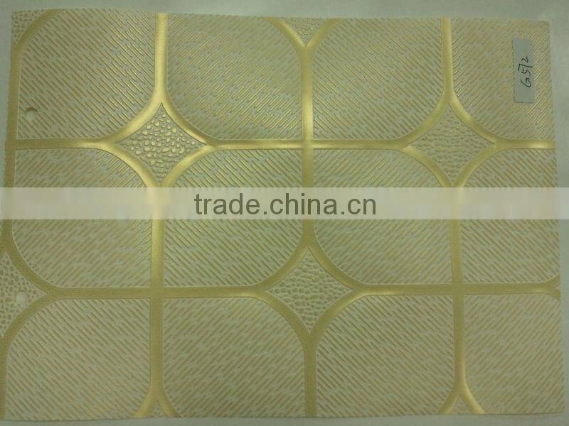 golden color design PVC laminated gypsum ceiling tiles/boards
