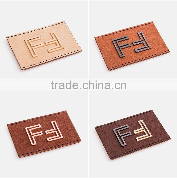 PU labels in garment jeans patches leather labels for clothing