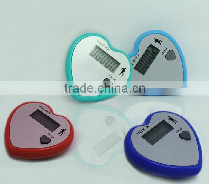 Heart Shape Single Function Step Counter Digital Pedometer