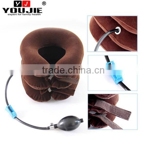 Portable fashionable inflatable latex foam cervical collar