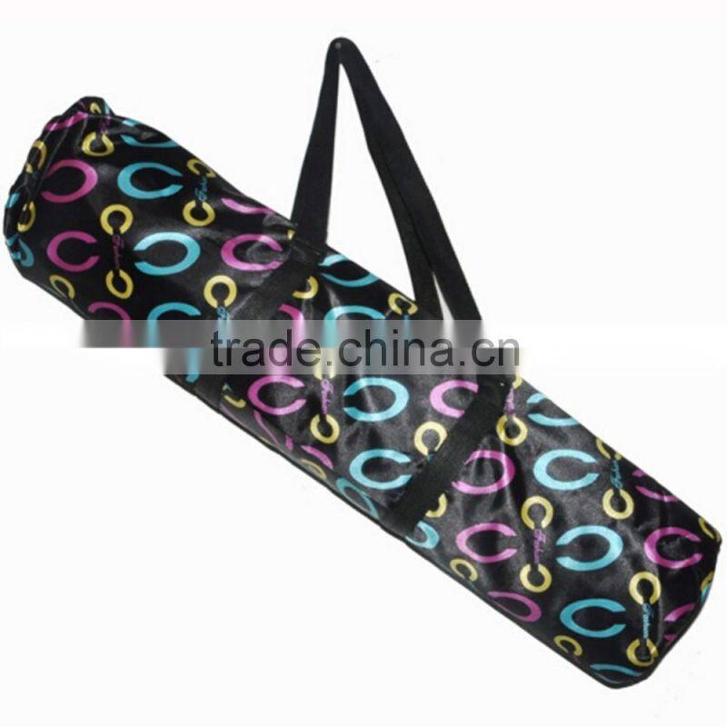 Hot Selling Full Printed Satin Round Handle Fashion Yoga bag