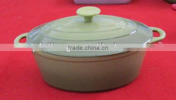 cast iron round casserole