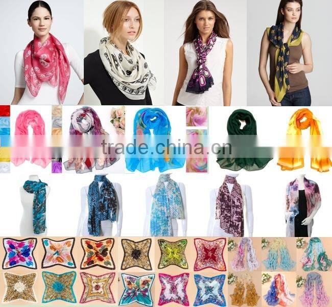 2015 new fashion women ployester shawl wrap scarf Sea cucumber pattern scarives