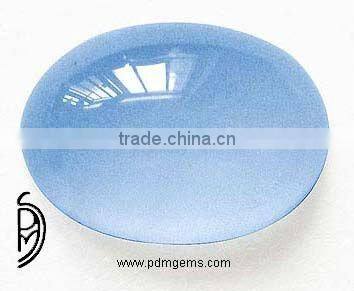 Blue Chalcedony 6x8 mm Smooth Plain Oval Wholesale Gemstone manufacturer Blue Chalcedony