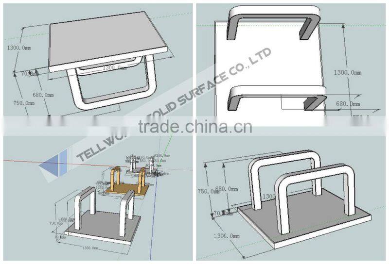 Modern living room furniture rotating glass coffee table