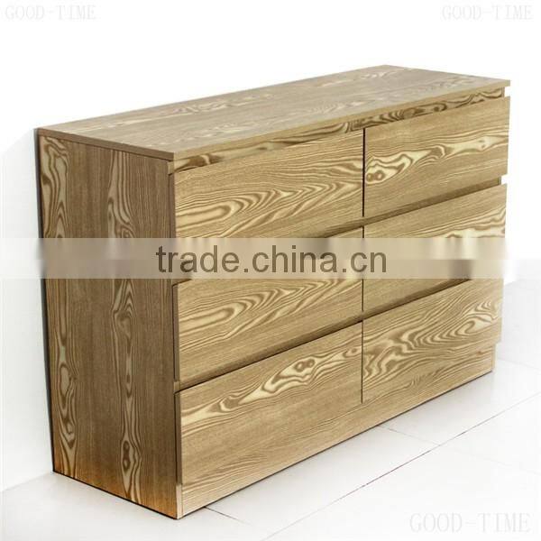 Oak wooden grain melmained MDF cheap Modern large simple Modern used chest of drawers