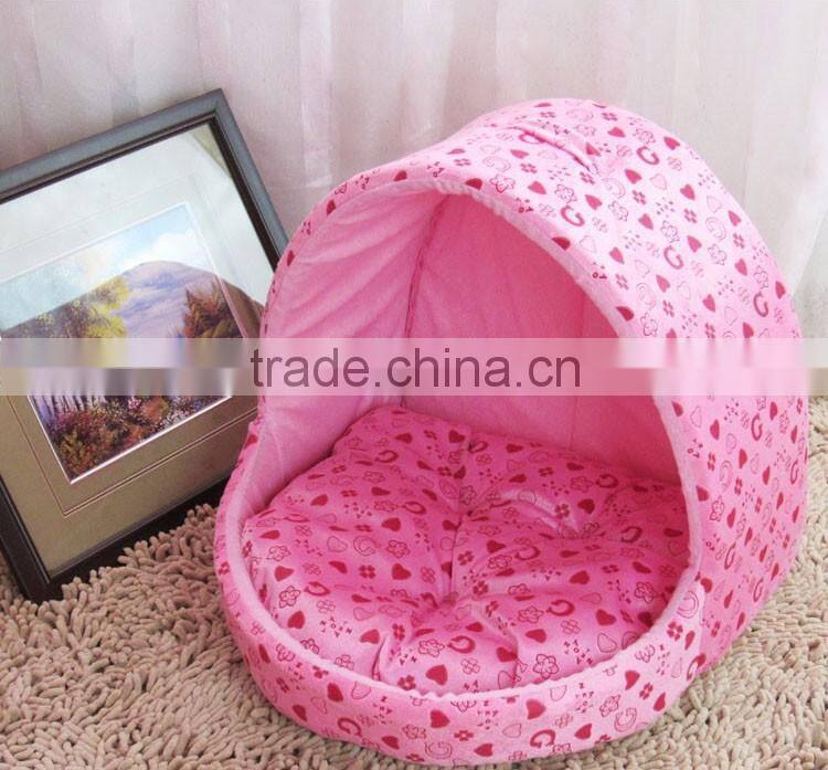 The princess and lovely type short-pile velour dog pet bed