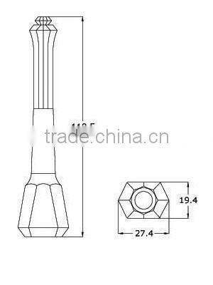 Shiny high quality plastic custom diamond eyeliner tube