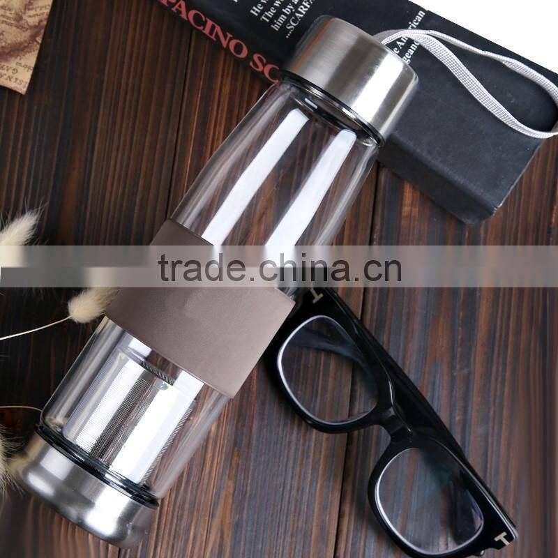 high quality water borosilicate glass bottle