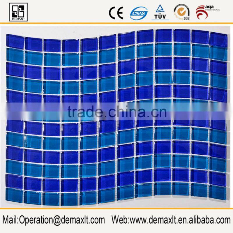 Glass Hexagon Mosaic Tile with black mix white color