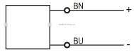 Metal cylinderical photoelectric sensor through beam