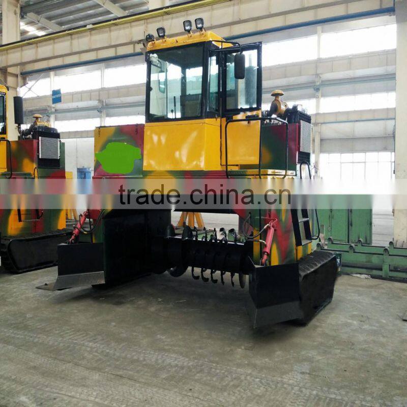 top quality 3 bin organic fertilizer composting turning machine