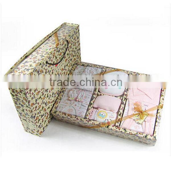 Luxury gift packaging funny new born baby clothes box