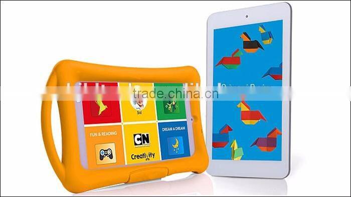 Unbreakable Protective Shell With Handle kid Shock proof silicone kids 7'' tablet case