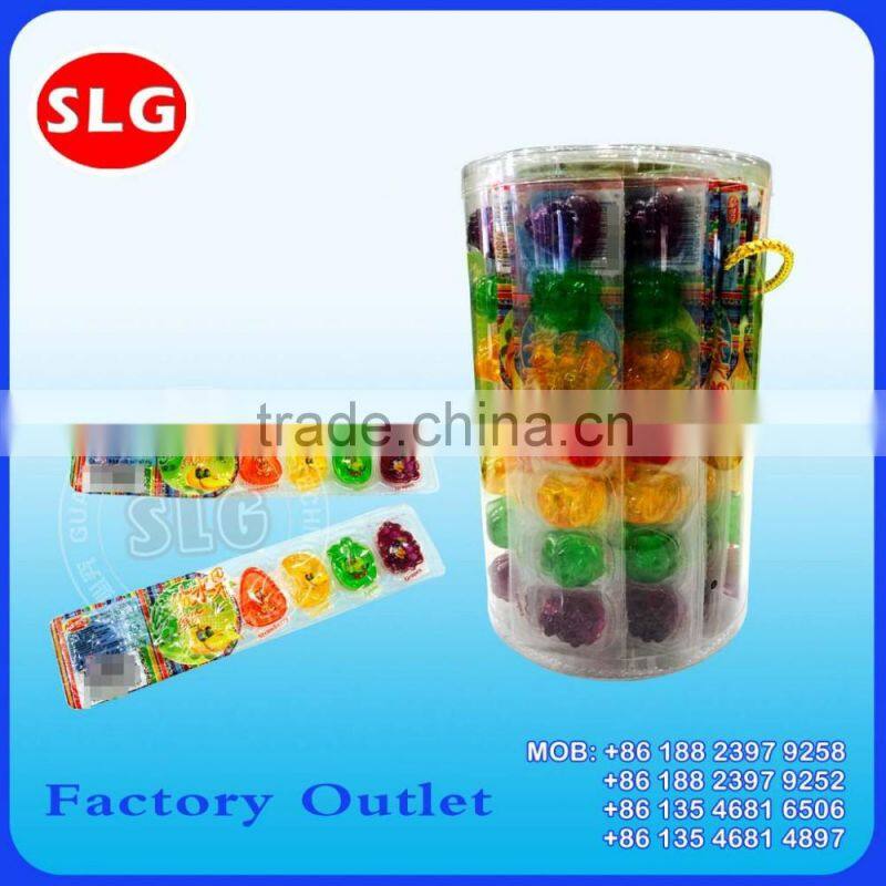 Fruity colorful jelly cup candy
