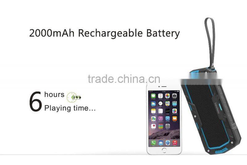 Water resistant bluetooth speakers with X-BASS sound promoting