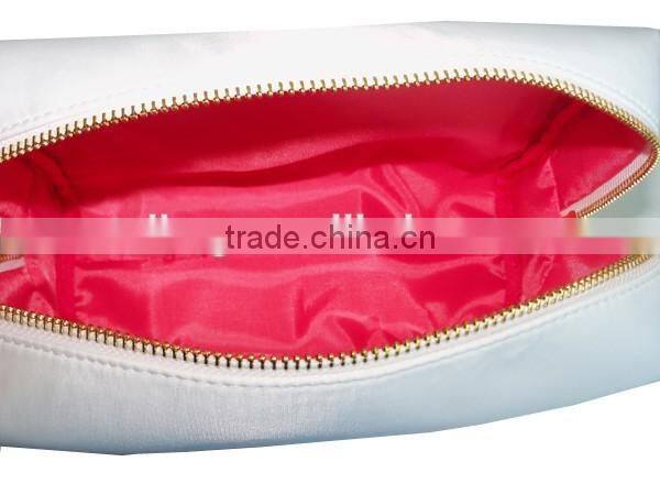 2016 New coming wholesale custom pu leather polyester vanity bag cosmetic bag for promotion,polyester for main body