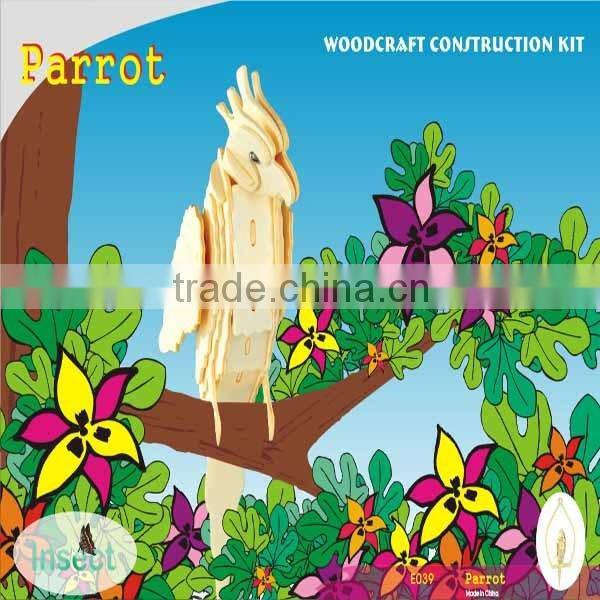 3D Model Wooden Puzzle Toy Woodcraft Construction