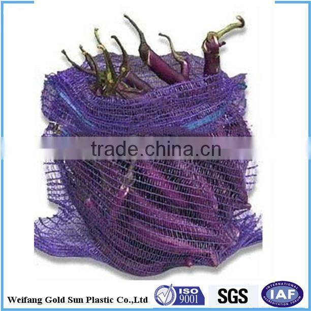 high-strength red/orange plastic pp leno mesh bag