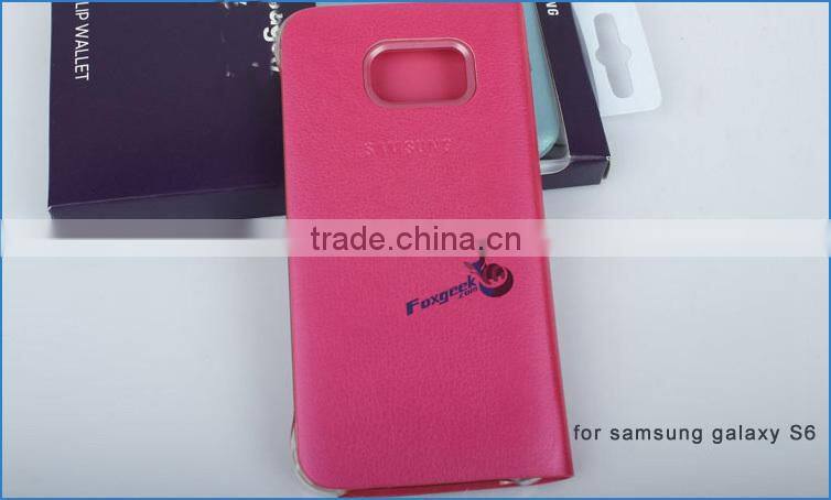 For samsung galaxy s6 case leather case for samsung s6, protective case for samsung galaxy S6