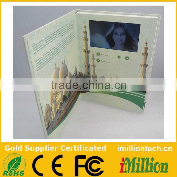 Lcd Video greeting card advertising booklet