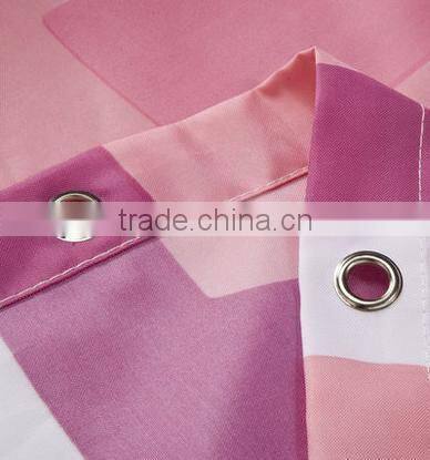 China B2B Printed Polyester Hookless Shower Curtain