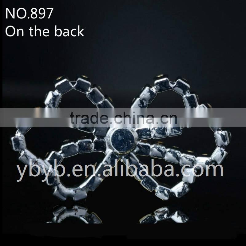 Hot ! Small Rhinestone Ribbon Button For Wedding Invitation-897
