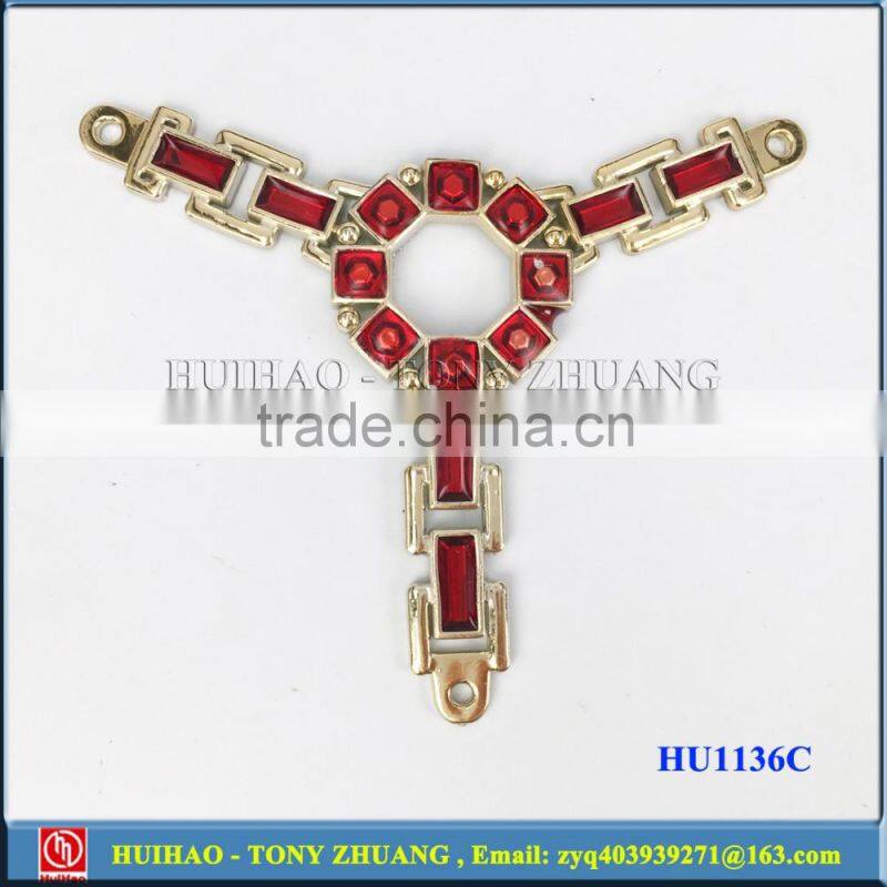red color TPU rhinestone shoe chains ornament HU1136C