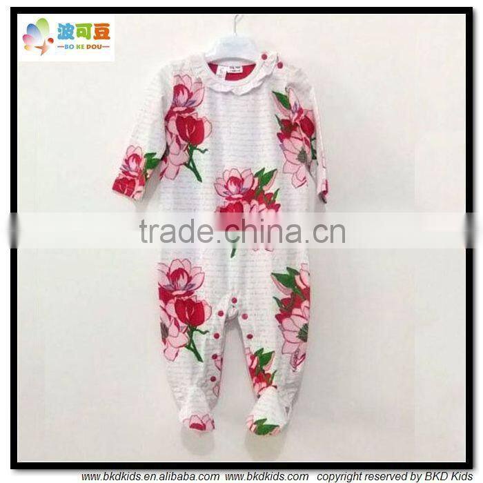 BKD baby flowers clothing baby girls romper
